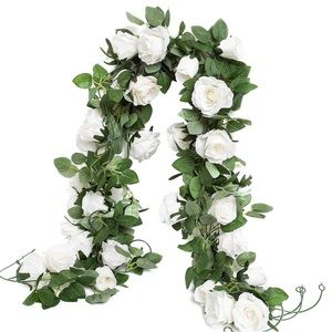 Artificial Rose Flower Silk Vine Hanging Wedding Decor.